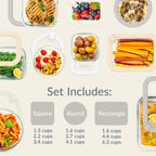 Bentgo Signature Glass Food Storage Set (18-Piece)